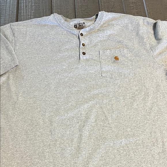 Carhartt Other - Carhartt Light Gray Short Sleeve Henley Size 3XL